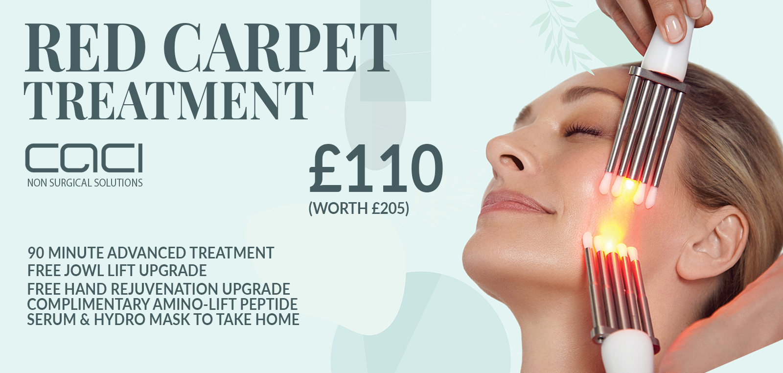 Caci Red Carpet treatment banner